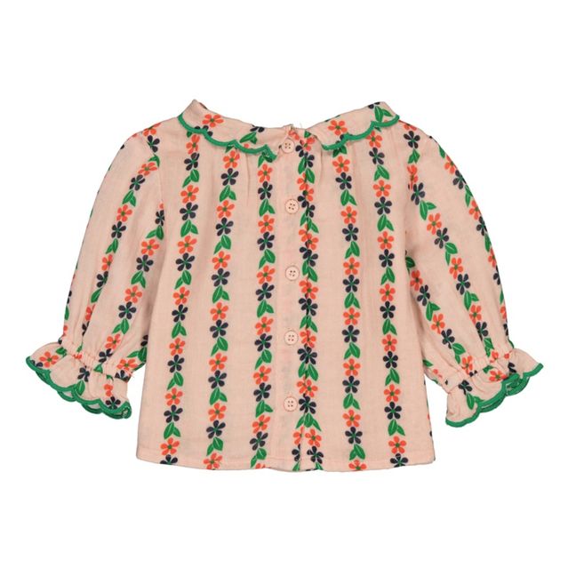 Bluse Bio-Baumwollgaze Fleurie Julie | Beige
