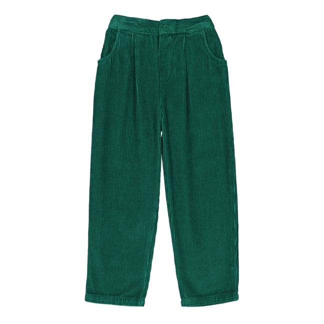 Pantalon Velours Côtelé Capri | Chrome green
