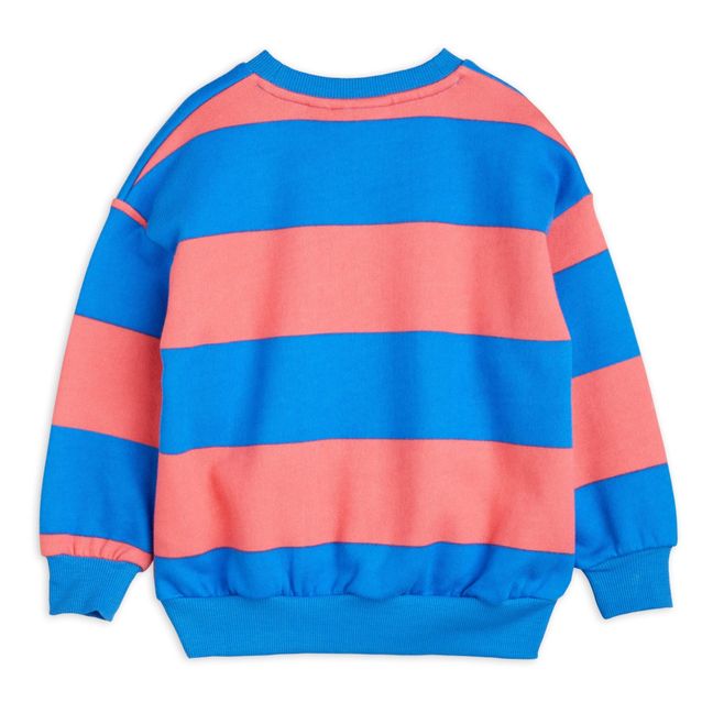Felpa in cotone organico a righe | Rosa