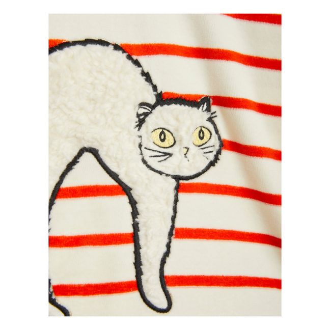 Sous-Pull Velours Bio Angry Cat | Ecru