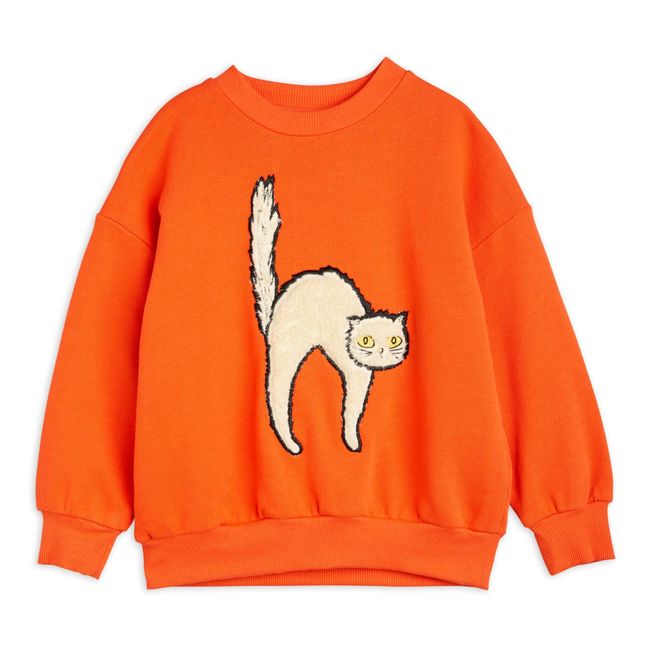 Sweat Coton Bio Angry Cat | Rouge
