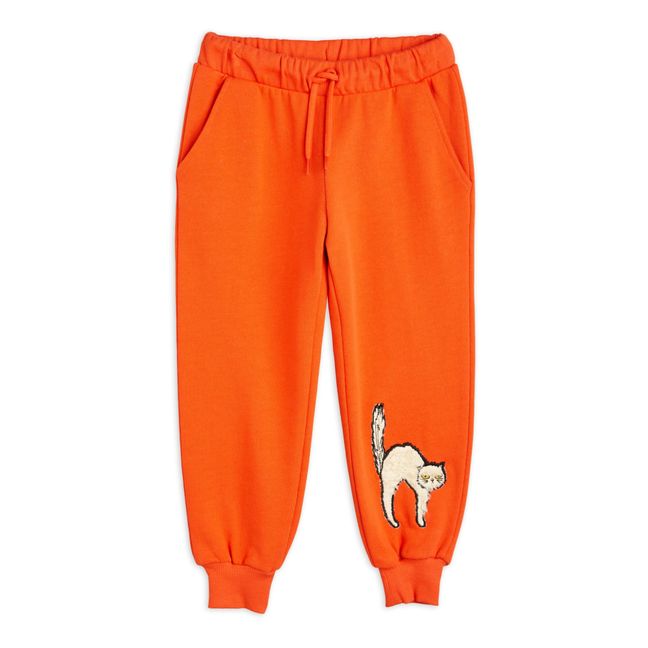 Jogger Coton Bio Angry Cat | Rouge
