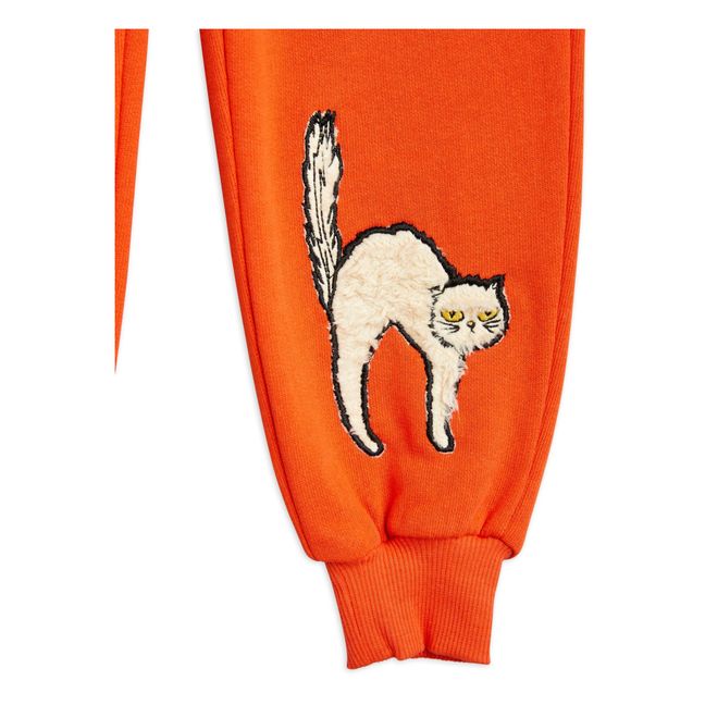 Jogger Coton Bio Angry Cat | Rouge