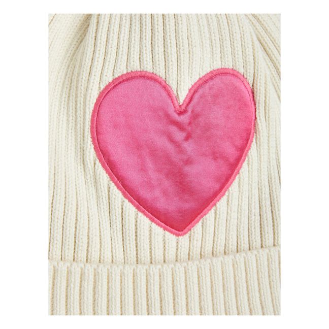 Bonnet Coton Bio Cœur | Blanc
