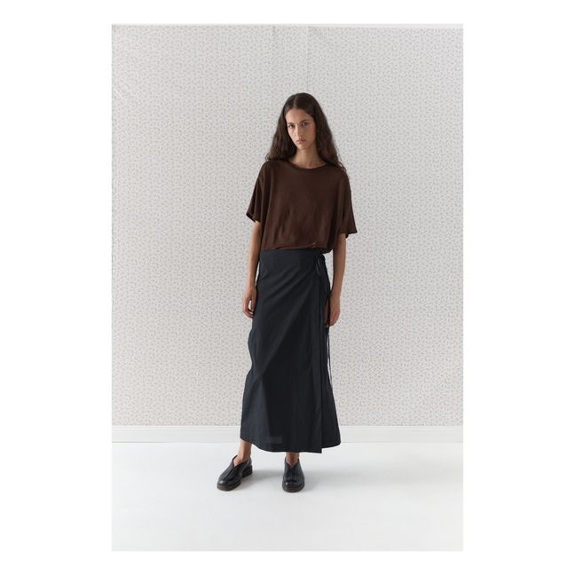 Organic Cotton Wrap Skirt | Negro