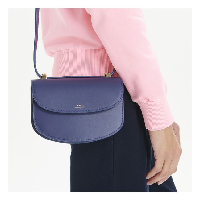 Genève Mini Smooth Leather Bag | Blu notte