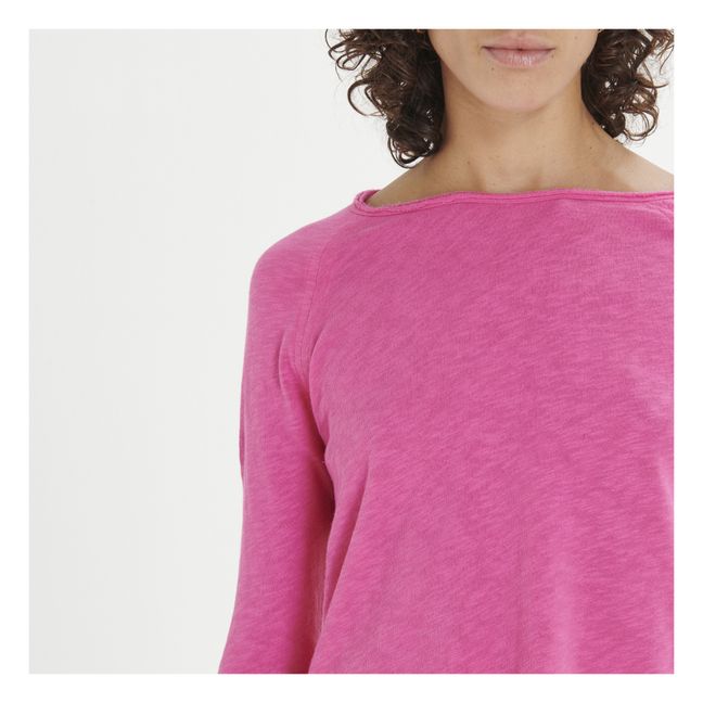 Sonoma Long Sleeve Boat Neck T-Shirt | Rosso lampone
