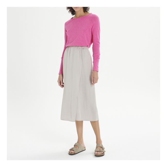 Sonoma Long Sleeve Boat Neck T-Shirt | Rosso lampone