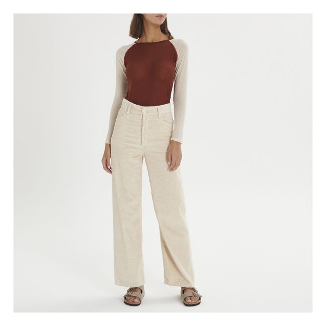 Pantalon Navalo Velours Côtelé | Ecru