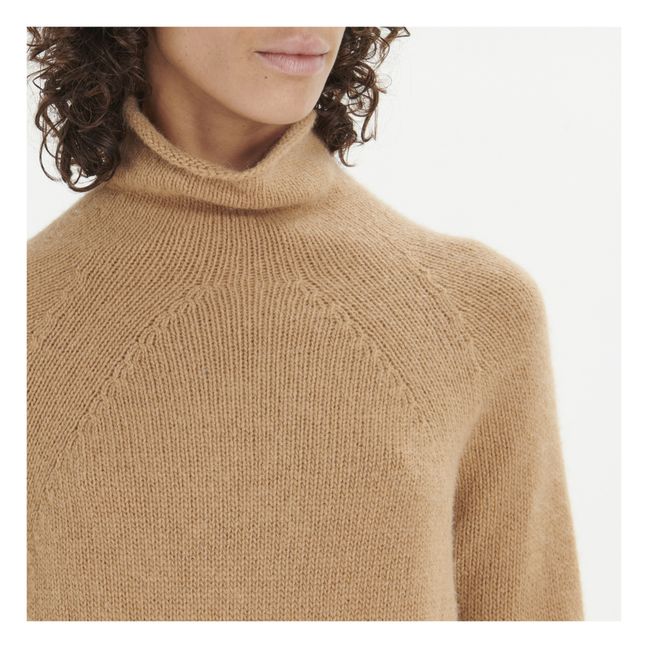 Jersey Roxy de lana merina Extrafina y Alpaca | Camel