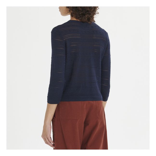 Isae Silk and Cupro Sweater | Blu marino