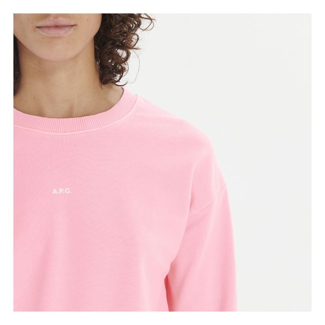 Annie Fluo Organic Cotton Sweatshirt | Rosa fluo