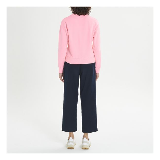 Annie Fluo Organic Cotton Sweatshirt | Rosa fluo