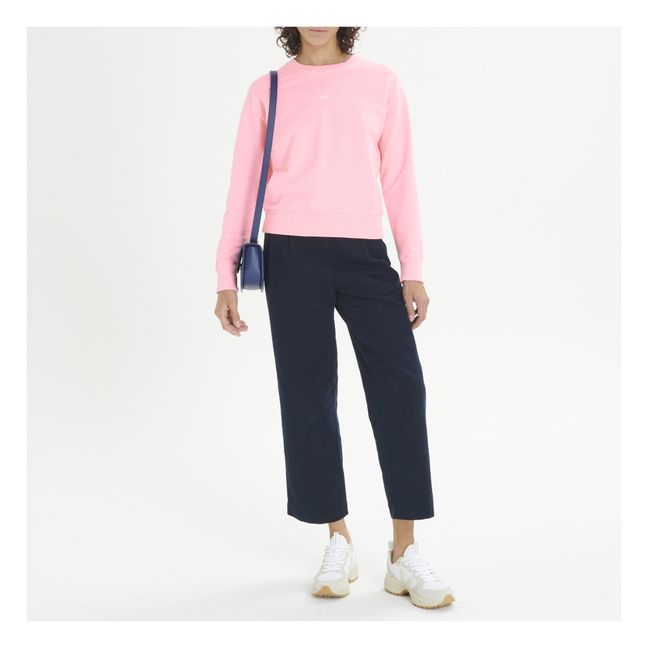 Sudadera Annie Fluo de algodón orgánico | Rosa chillón