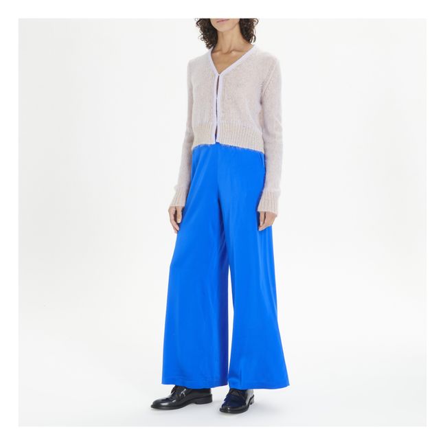 Pantalones de seda elástica | Azul Eléctrico