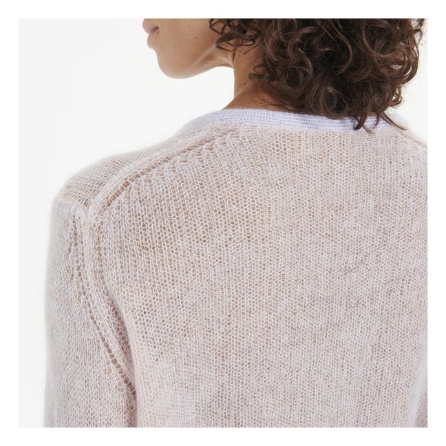 Cardigan corto in mohair | Rosa incarnato