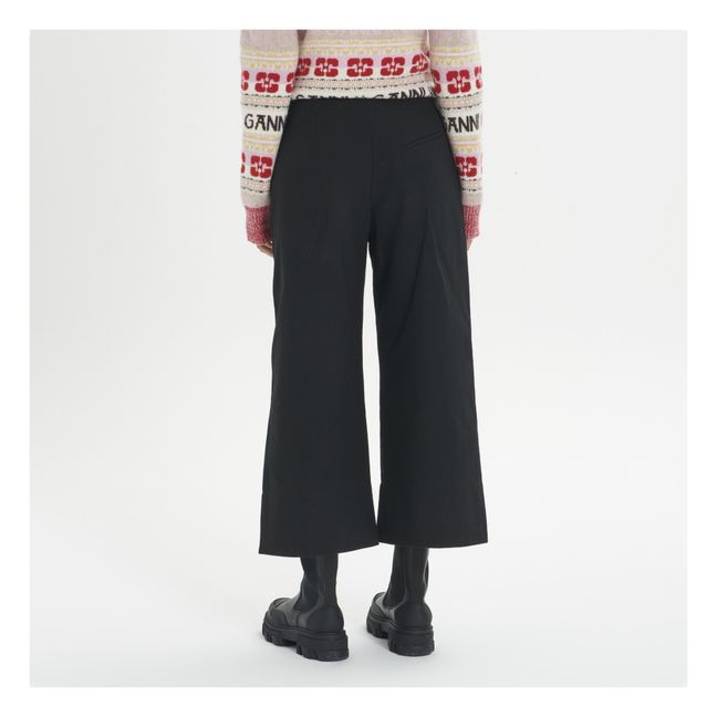 Pantalon Large Suiting Coton Bio | Noir