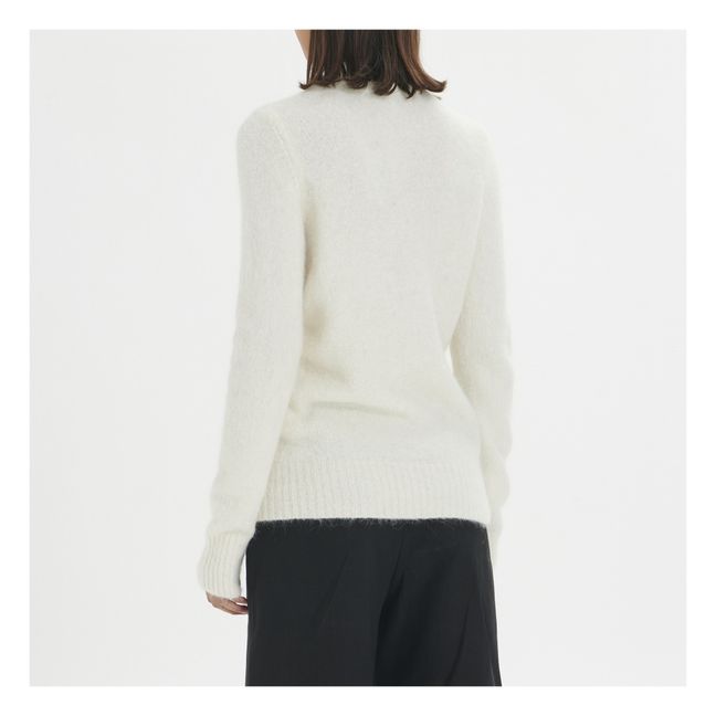 Pull Brossé Alpaga | Ecru