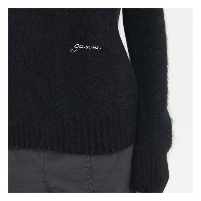 Pullover Gebürstet Alpaka | Schwarz