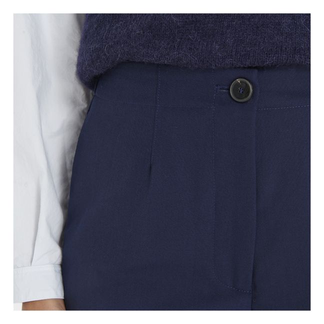 Pantalón de lana fría | Azul Marino