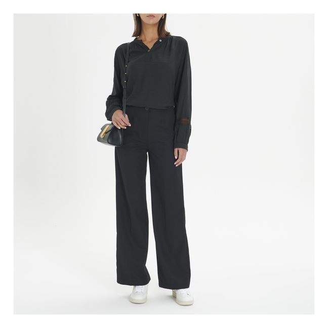 Pantalón de lana fría | Negro