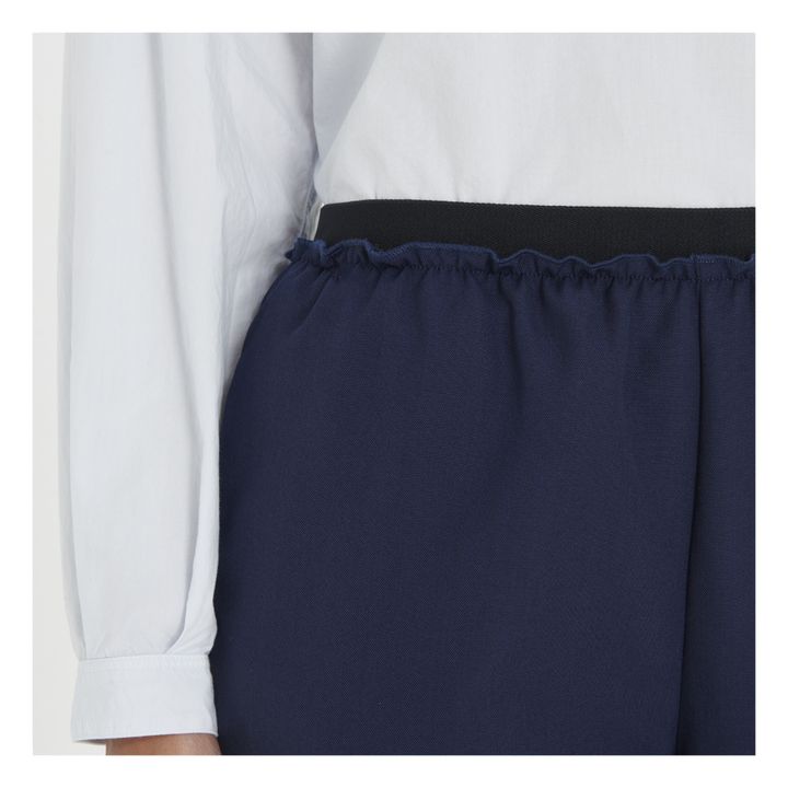 Pantalon Odeeh Bleu Marine En Laine Vierge Et élasthanne - Taille 34, Neuf Sans étiquettes