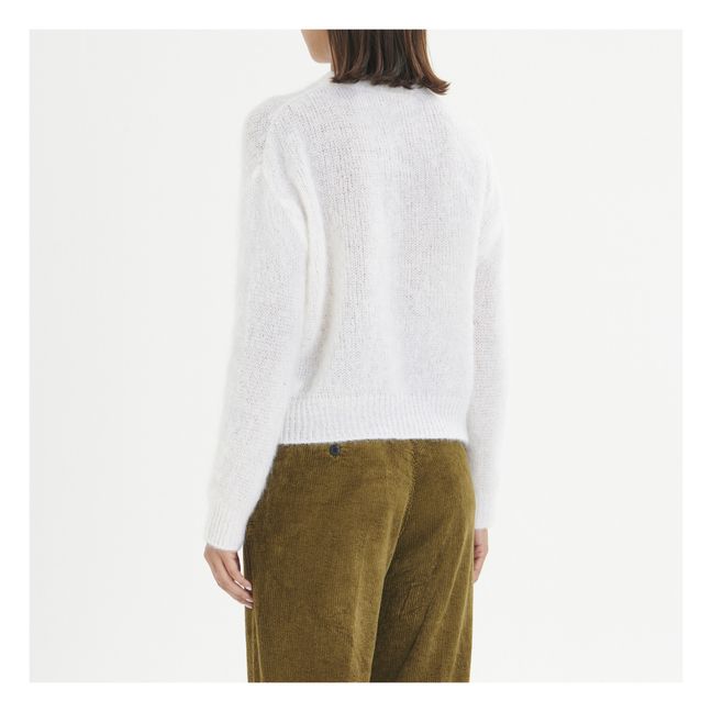 Jersey Mohair | Blanco óptico