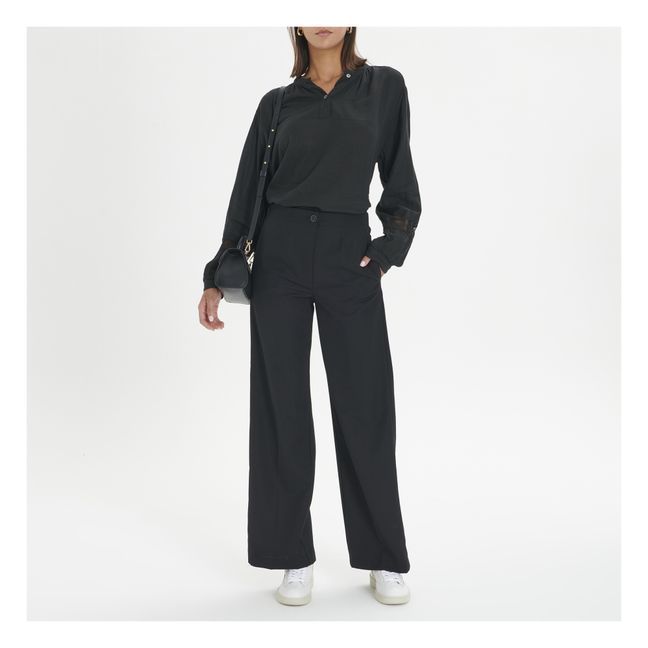 Blusa Detalles de Encaje | Negro