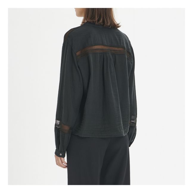 Blusa Detalles de Encaje | Negro