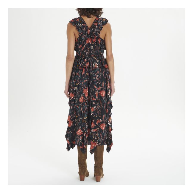 Vestido Violeta Crepe de China | Negro