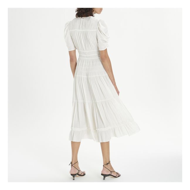 Vestido de satén Daria | Crudo