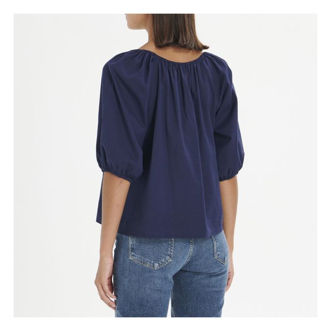 Bluse Giana Baumwollpopeline | Navy