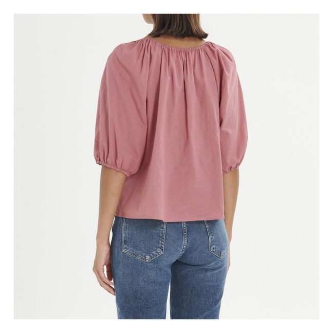 Blusa de popelina de algodón Giana | Palisandro