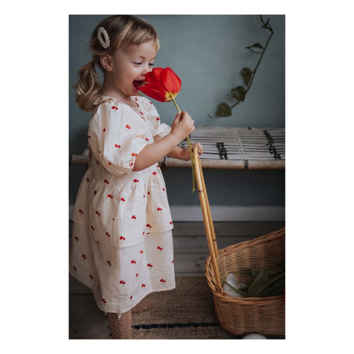 Kleid Volant Blumen | Cremefarben- Produktbild Nr. 2