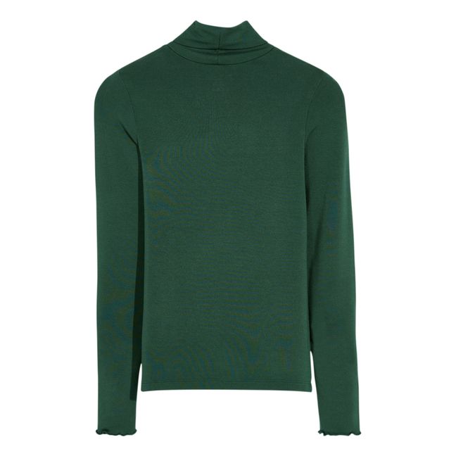 Rollkragenpullover Uni Velfie | Dunkelgrün