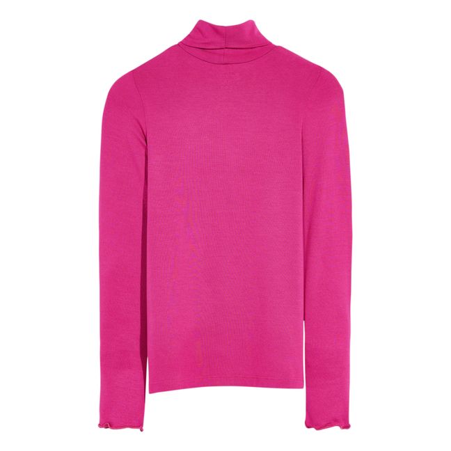 Rollkragenpullover Uni Velfie | Kirschrot