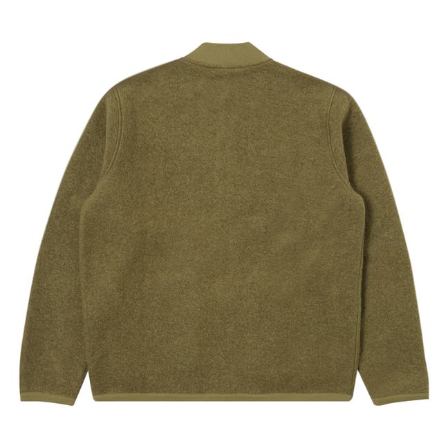 Bomber Zippé Liner Laine | Verde oliva