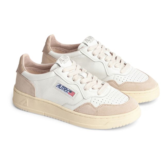 Medalist Low Leather/Suede Sneakers | Beige