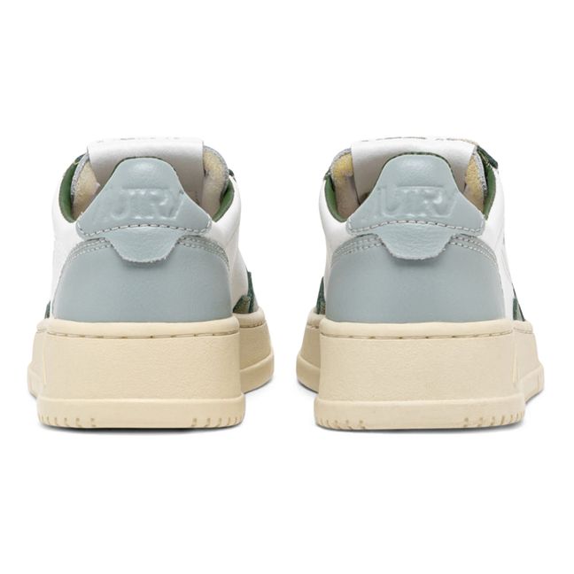 Two-Tone Kids Medalist Low Leather Sneakers | Green