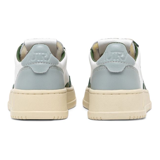 Baskets Kids Medalist Low Cuir Bicolore | Vert