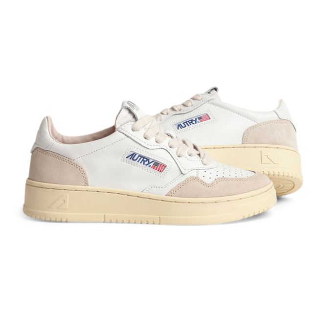 Medalist Low Leather/Suede Sneakers | White