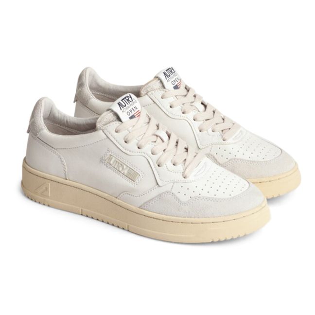 Scarpe da ginnastica Open Low in pelle/scamosciate | Bianco