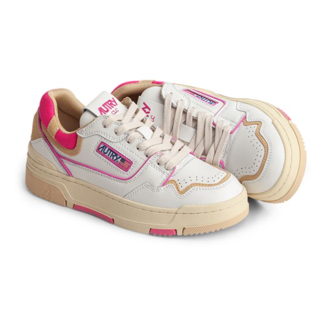 CLC Low Bicolour Leather Sneakers | Fuchsia