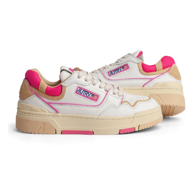 CLC Low Bicolour Leather Sneakers | Fuchsia