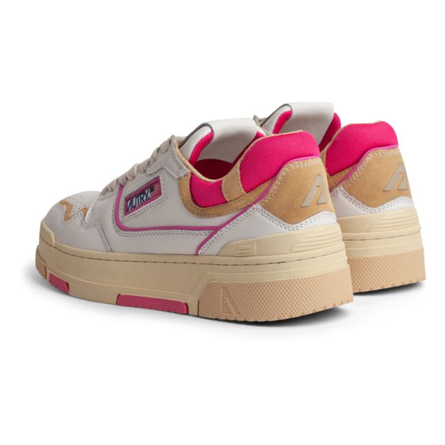 CLC Low Bicolour Leather Sneakers | Fuchsia