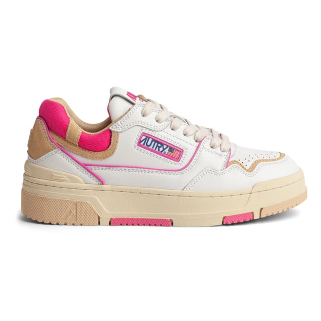 CLC Low Bicolour Leather Sneakers | Fuchsia
