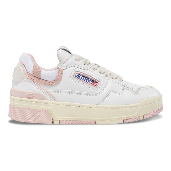 Pale pink clearance leather sneakers