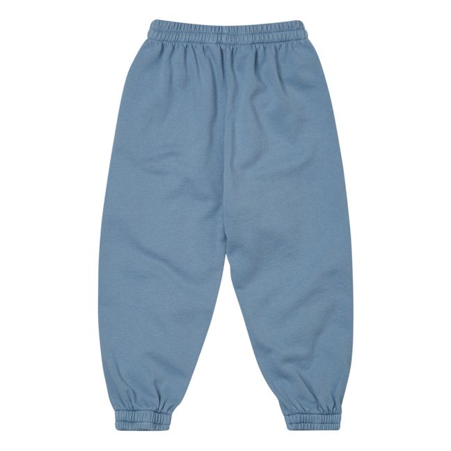 Joggers lisos de algodón orgánico | Azul