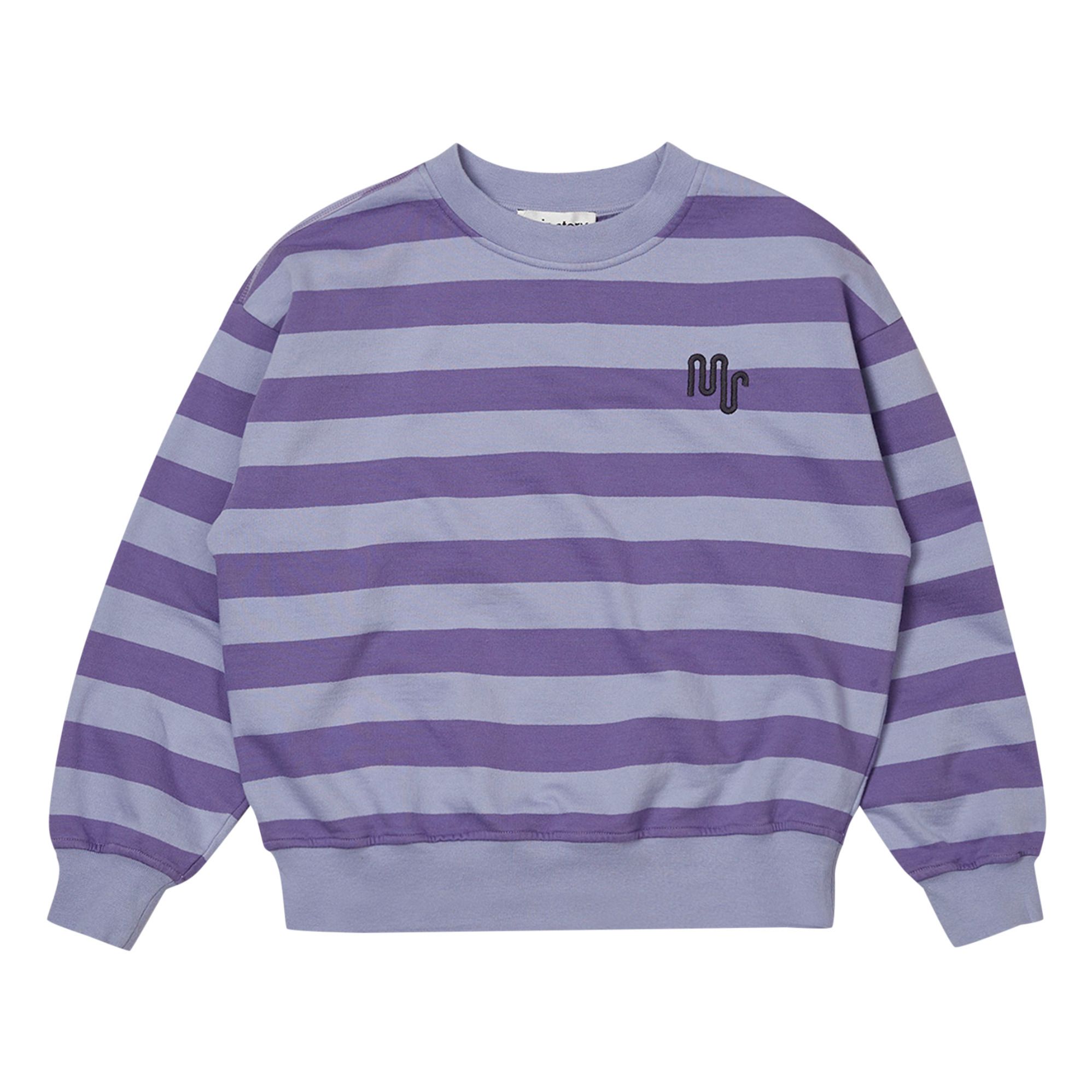 purple striped sweatshirt