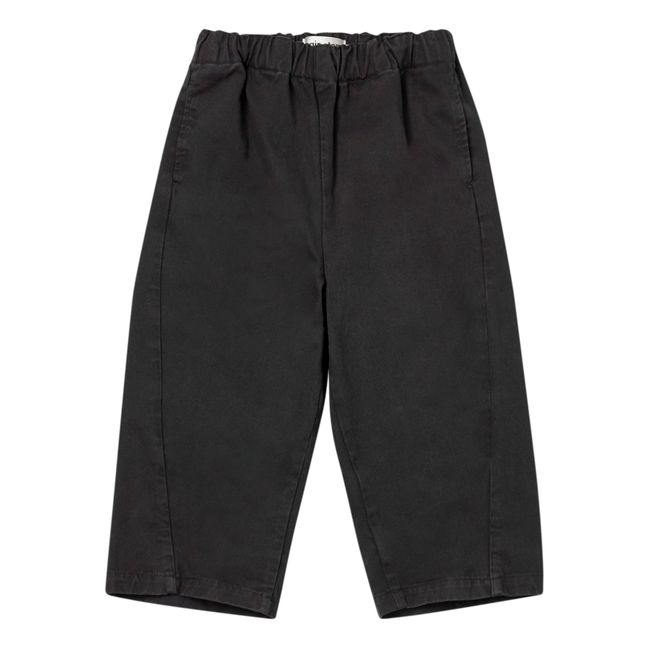 Pantalon Cropped Coton Bio | Schwarz